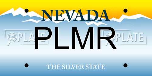 PLMR Nevada License Plate