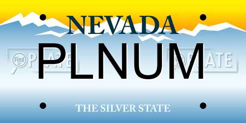 PLNUM Nevada License Plate