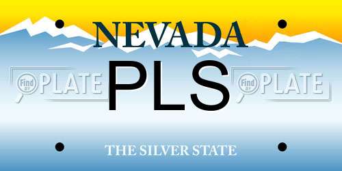 PLS Nevada License Plate