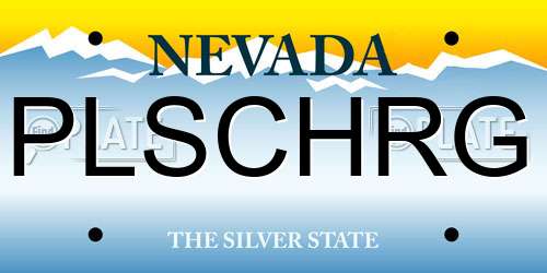 PLSCHRG Nevada License Plate