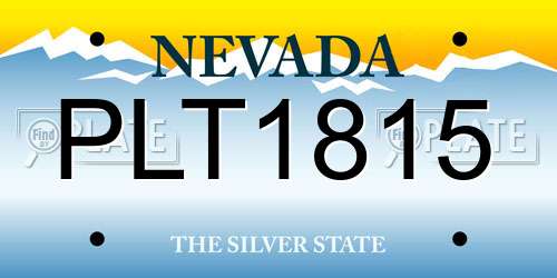 PLT1815 Nevada License Plate