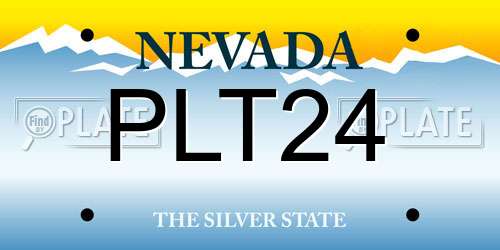 PLT24 Nevada License Plate