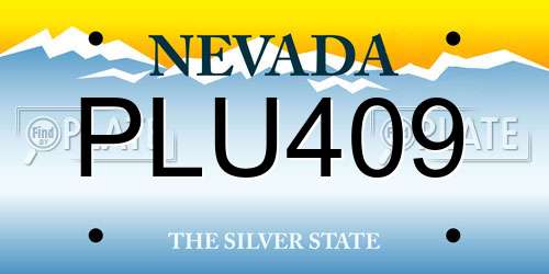 PLU409 Nevada License Plate