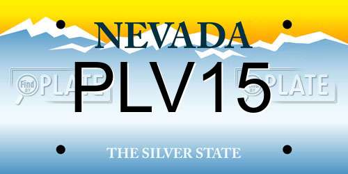 PLV15 Nevada License Plate