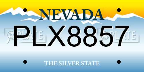 PLX8857 Nevada License Plate
