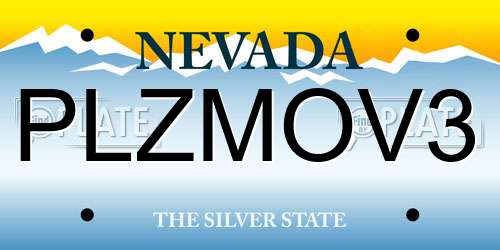 PLZMOV3 Nevada License Plate