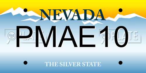 PMAE10 Nevada License Plate