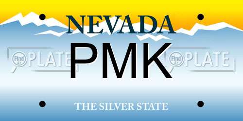 PMK Nevada License Plate