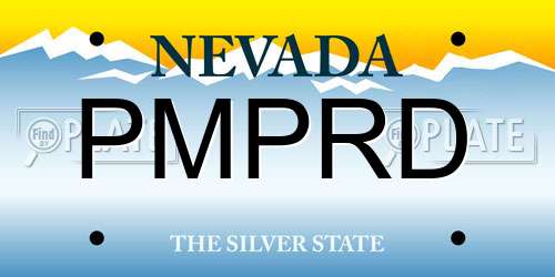 PMPRD Nevada License Plate