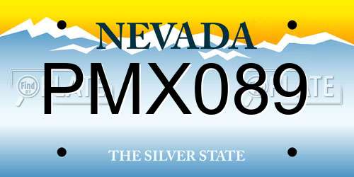PMX089 Nevada License Plate