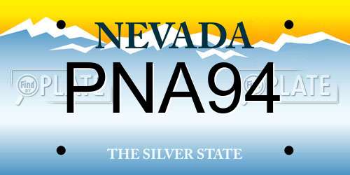 PNA94 Nevada License Plate