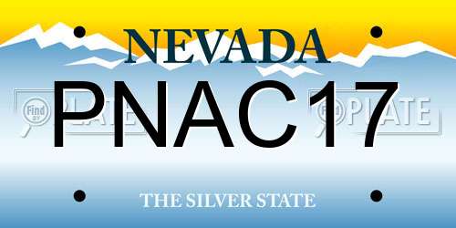 PNAC17 Nevada License Plate
