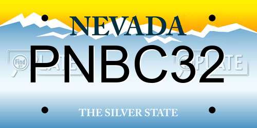 PNBC32 Nevada License Plate