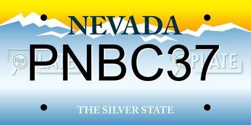 PNBC37 Nevada License Plate