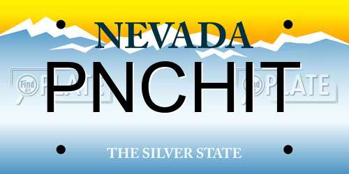 PNCHIT Nevada License Plate