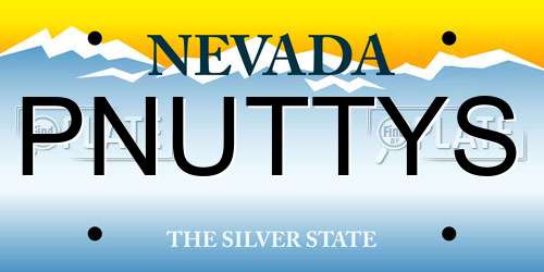 PNUTTYS Nevada License Plate