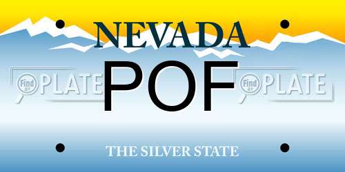 POF Nevada License Plate