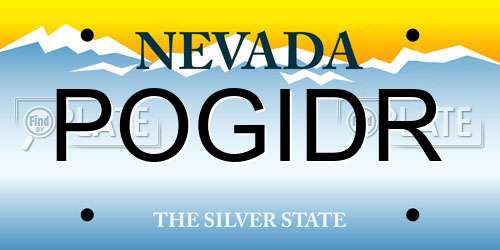 POGIDR Nevada License Plate