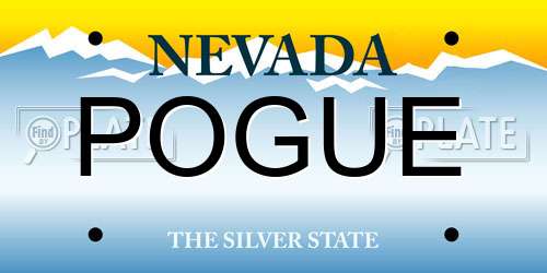 POGUE Nevada License Plate