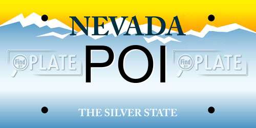 POI Nevada License Plate