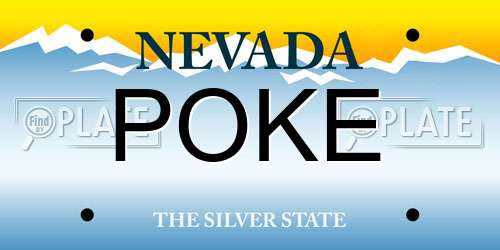 POKE Nevada License Plate