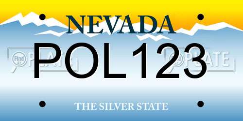 POL123 Nevada License Plate