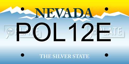 POL12E Nevada License Plate