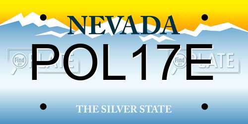 POL17E Nevada License Plate