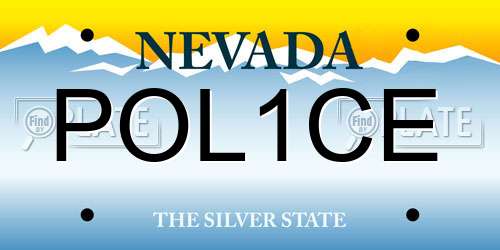 POL1CE Nevada License Plate