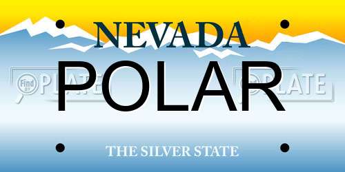 POLAR Nevada License Plate