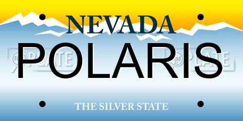 POLARIS Nevada License Plate