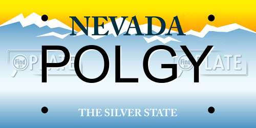POLGY Nevada License Plate