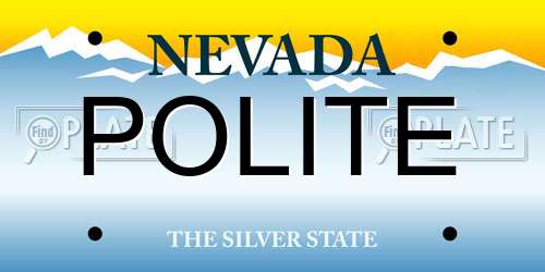 POLITE Nevada License Plate