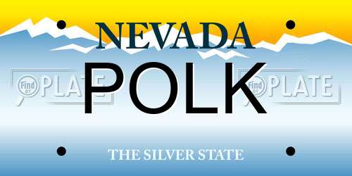POLK Nevada License Plate