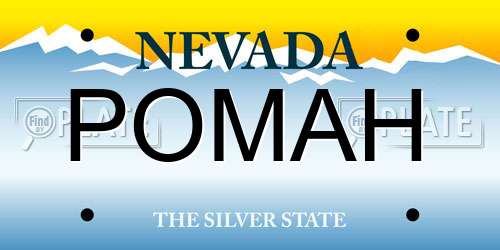 POMAH Nevada License Plate