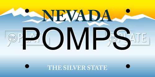 POMPS Nevada License Plate