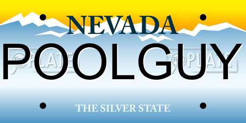 POOLGUY Nevada License Plate