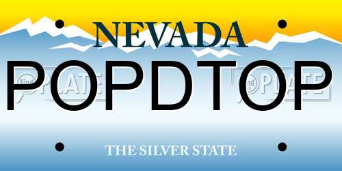 POPDTOP Nevada License Plate