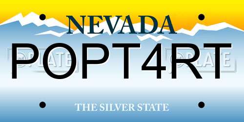 POPT4RT Nevada License Plate