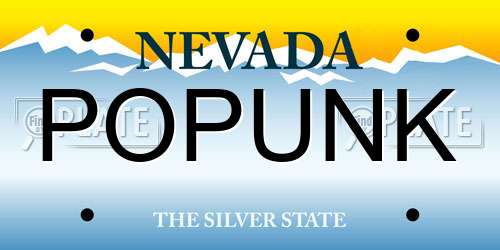 POPUNK Nevada License Plate