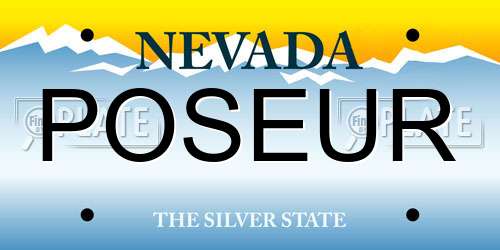 POSEUR Nevada License Plate