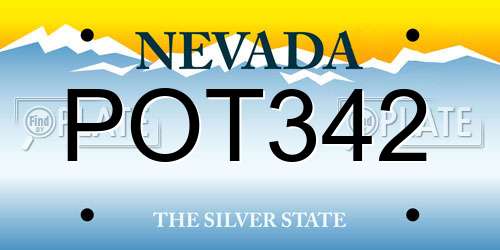 POT342 Nevada License Plate