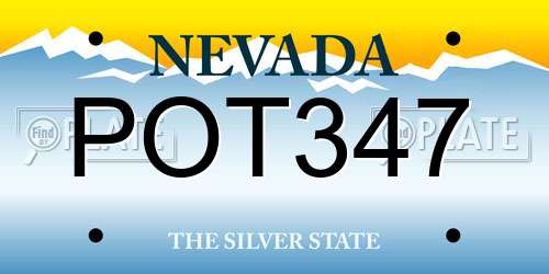 POT347 Nevada License Plate