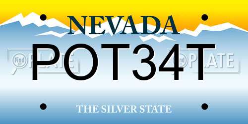 POT34T Nevada License Plate