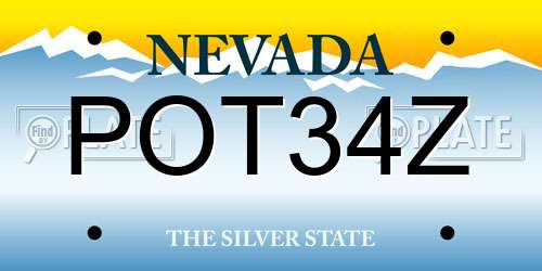 POT34Z Nevada License Plate