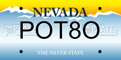 POT8O Nevada License Plate