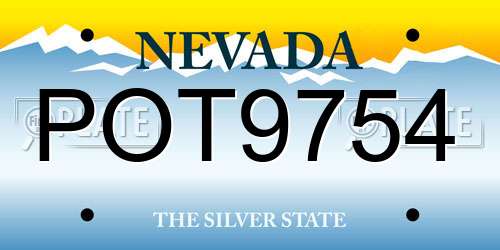 POT9754 Nevada License Plate