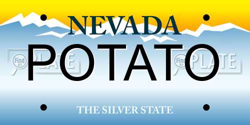 POTATO Nevada License Plate