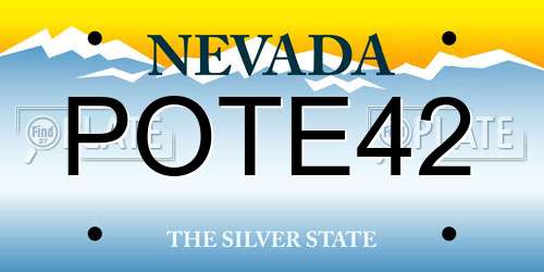 POTE42 Nevada License Plate