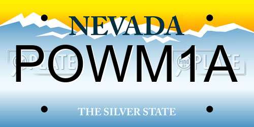 POWM1A Nevada License Plate